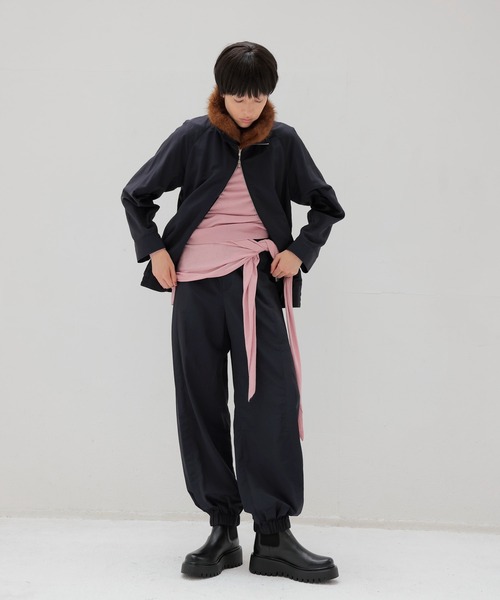DRESSLAVE（ドレスレイブ）の「N/ce track trousers(ナイロントラックトラウザーズ)（その他パンツ・レディース・ネイビー/ブラウン・36/38）」の3枚目の写真