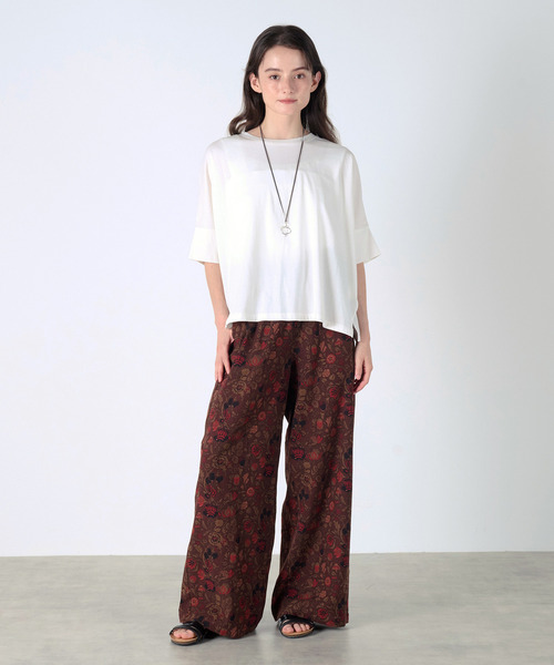 MELROSE claire(メルローズ クレール)の「【ハイゲージカットコットンプルオーバー】(Tシャツ/カットソー・レディース・オフホワイト/ネイビー/ブラック/オレンジ・FREE)」の8枚目の写真