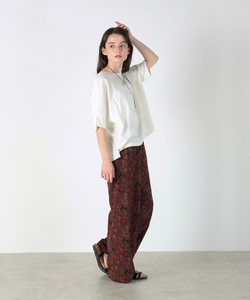 MELROSE claire(メルローズ クレール)の「【ハイゲージカットコットンプルオーバー】(Tシャツ/カットソー・レディース・オフホワイト/ネイビー/ブラック/オレンジ・FREE)」の19枚目の写真