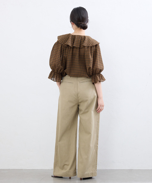 IENA(イエナ)の「BLACK コットンチノパンツ(チノパンツ・レディース・ベージュ/ネイビー・38/34/36)」の13枚目の写真