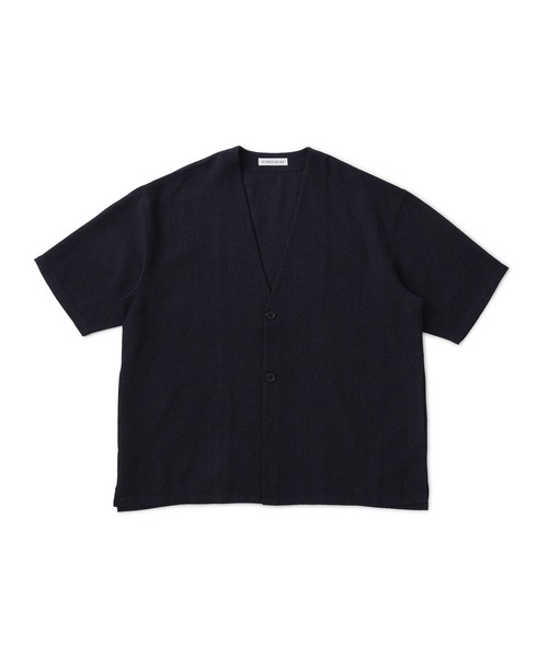 le cercle ADAM ET ROPE'(ルセルクルアダムエロペ)の「サマーツイードノーカラーカーディガン/セットアップ対応(カーディガン/ボレロ・メンズ・ブラック/ネイビー・L/M/LL)」の8枚目の写真