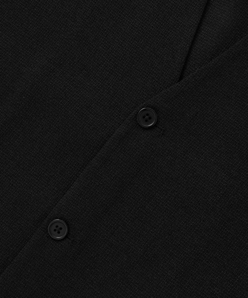 le cercle ADAM ET ROPE'(ルセルクルアダムエロペ)の「サマーツイードノーカラーカーディガン/セットアップ対応(カーディガン/ボレロ・メンズ・ブラック/ネイビー・L/M/LL)」の16枚目の写真