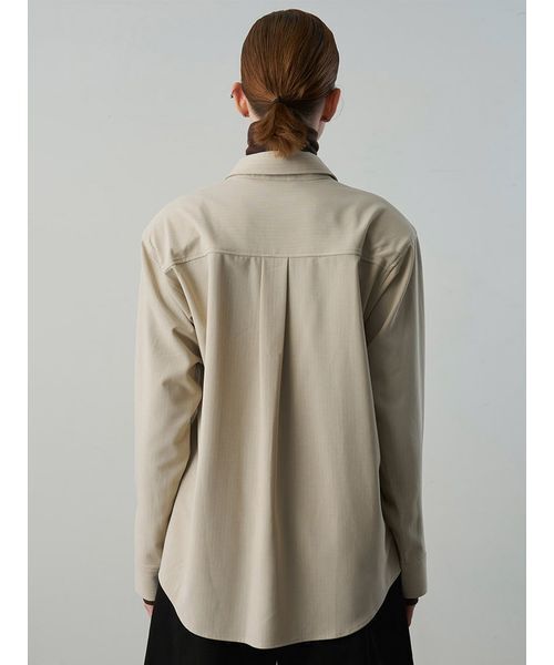 Henon.（ヘノン）の「パワーショルダーシャツ（シャツ/ブラウス・レディース・ベージュ/ダークグレー・F）」の20枚目の写真