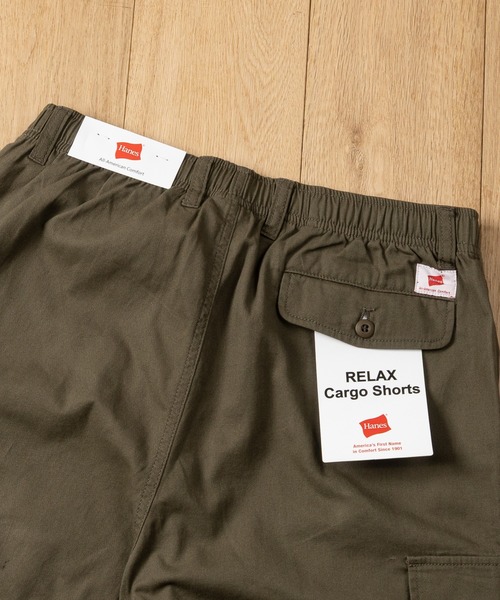 HANES(ヘインズ)の「【3】〔Hanes/ヘインズ〕チノクロス カーゴハーフパンツ(カーゴパンツ・メンズ・ネイビー/ブラック/ベージュ/カーキ・LARGE/MEDIUM/X-LARGE)」の6枚目の写真