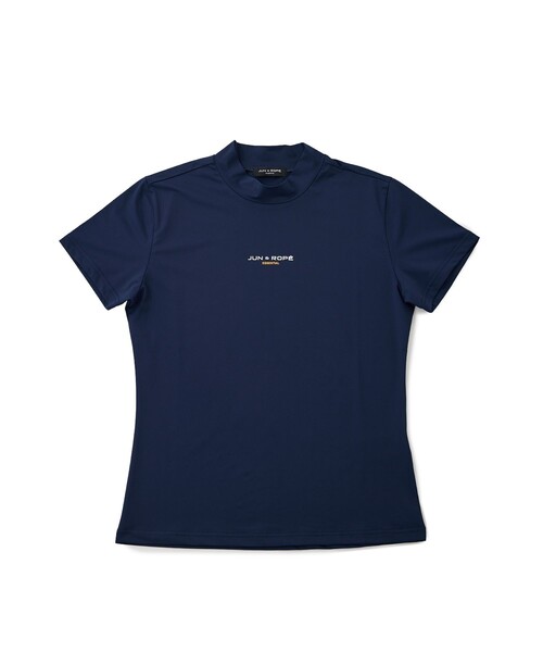 JUN&ROPE'(ジュンアンドロペ)の「【ESSENTIAL】半袖モックネックシャツ/UV・吸水速乾(Tシャツ/カットソー・レディース・ホワイト/ブラック/ネイビー/ラベンダー・L/M/XL)」の3枚目の写真