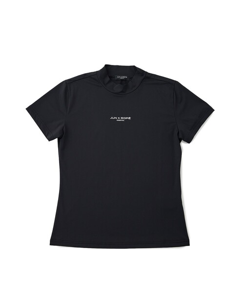 JUN&ROPE'(ジュンアンドロペ)の「【ESSENTIAL】半袖モックネックシャツ/UV・吸水速乾(Tシャツ/カットソー・レディース・ホワイト/ブラック/ネイビー/ラベンダー・L/M/XL)」の2枚目の写真