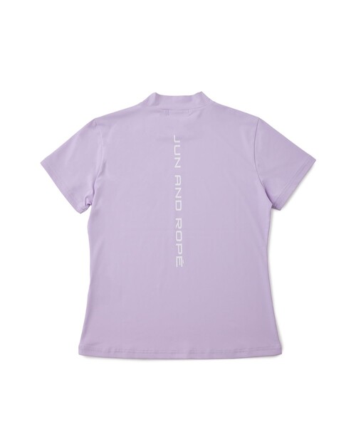 JUN&ROPE'(ジュンアンドロペ)の「【ESSENTIAL】半袖モックネックシャツ/UV・吸水速乾(Tシャツ/カットソー・レディース・ホワイト/ブラック/ネイビー/ラベンダー・L/M/XL)」の5枚目の写真