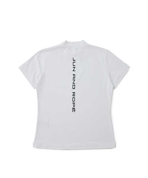 JUN&ROPE'(ジュンアンドロペ)の「【ESSENTIAL】半袖モックネックシャツ/UV・吸水速乾(Tシャツ/カットソー・レディース・ホワイト/ブラック/ネイビー/ラベンダー・L/M/XL)」の8枚目の写真