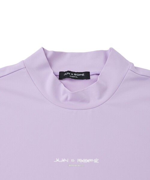JUN&ROPE'(ジュンアンドロペ)の「【ESSENTIAL】半袖モックネックシャツ/UV・吸水速乾(Tシャツ/カットソー・レディース・ホワイト/ブラック/ネイビー/ラベンダー・L/M/XL)」の9枚目の写真