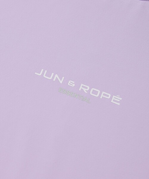 JUN&ROPE'(ジュンアンドロペ)の「【ESSENTIAL】半袖モックネックシャツ/UV・吸水速乾(Tシャツ/カットソー・レディース・ホワイト/ブラック/ネイビー/ラベンダー・L/M/XL)」の11枚目の写真