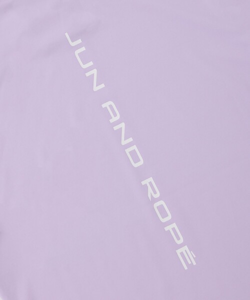 JUN&ROPE'(ジュンアンドロペ)の「【ESSENTIAL】半袖モックネックシャツ/UV・吸水速乾(Tシャツ/カットソー・レディース・ホワイト/ブラック/ネイビー/ラベンダー・L/M/XL)」の14枚目の写真