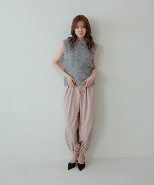 AMUU. PRECIEUSE(アムープレシューズ)の「【SETUP対応】バルーンワイドタックパンツ(その他パンツ・レディース・ピンク/ブラック/アイボリー・FREE)」の17枚目の写真