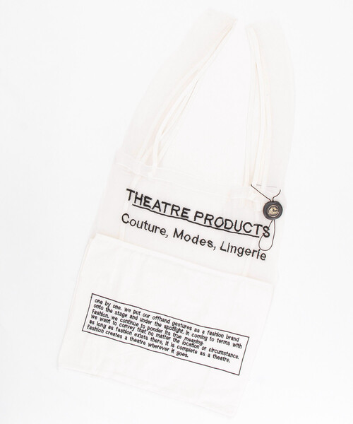 THEATRE PRODUCTS（シアタープロダクツ）の「THEATRE PRODUCTS/シアタープロダクツ エンブロイダリー マーケットバッグ（トートバッグ・レディース・ブラック/ホワイト・ONE SIZE）」の2枚目の写真