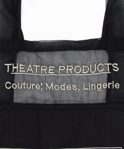 THEATRE PRODUCTS（シアタープロダクツ）の「THEATRE PRODUCTS/シアタープロダクツ エンブロイダリー マーケットバッグ（トートバッグ・レディース・ブラック/ホワイト・ONE SIZE）」の8枚目の写真