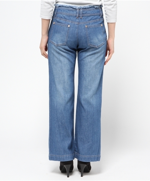 ELFORBR（エルフォーブル）の「デニムフレアパンツ（デニムパンツ・レディース・サックスブルー・36/38）」の7枚目の写真