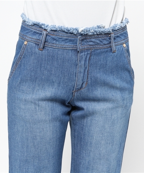 ELFORBR（エルフォーブル）の「デニムフレアパンツ（デニムパンツ・レディース・サックスブルー・36/38）」の8枚目の写真