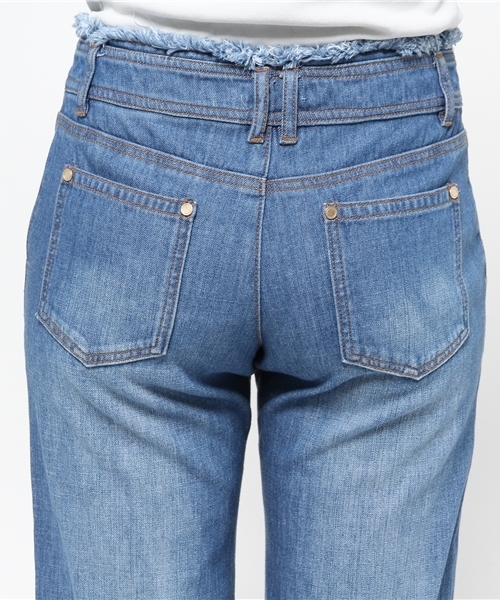 ELFORBR（エルフォーブル）の「デニムフレアパンツ（デニムパンツ・レディース・サックスブルー・36/38）」の9枚目の写真