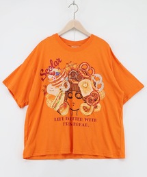 162735:スカラーちゃんベーカリー柄Tシャツ