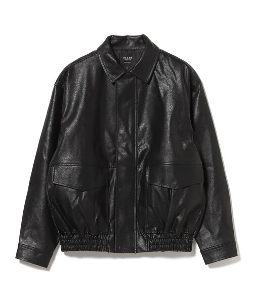 BEAMS HEART（ビームスハート）の「フェイクレザー クラシック ブルゾン（ブルゾン・メンズ・ダークブラウン/ブラック・LARGE/SMALL/MEDIUM）」の7枚目の写真