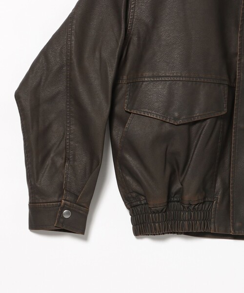 BEAMS HEART（ビームスハート）の「フェイクレザー クラシック ブルゾン（ブルゾン・メンズ・ダークブラウン/ブラック・LARGE/SMALL/MEDIUM）」の17枚目の写真
