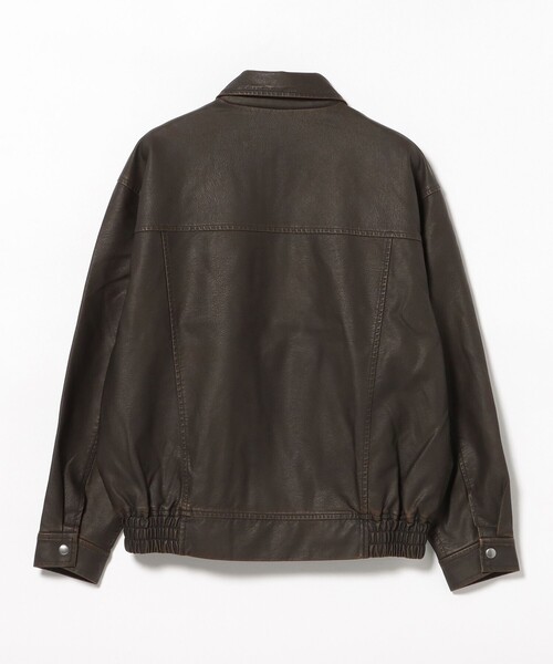 BEAMS HEART（ビームスハート）の「フェイクレザー クラシック ブルゾン（ブルゾン・メンズ・ダークブラウン/ブラック・LARGE/SMALL/MEDIUM）」の19枚目の写真
