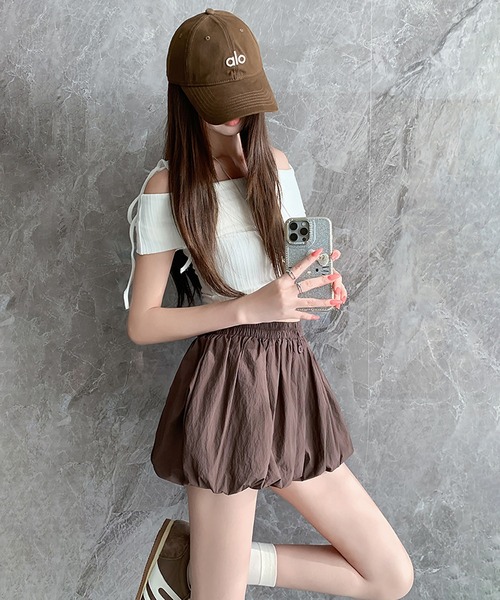 Girly Doll(ガーリードール)の「バルーンショートパンツ(その他パンツ・レディース・ホワイト/ブラウン/ブラック・L/M)」の18枚目の写真
