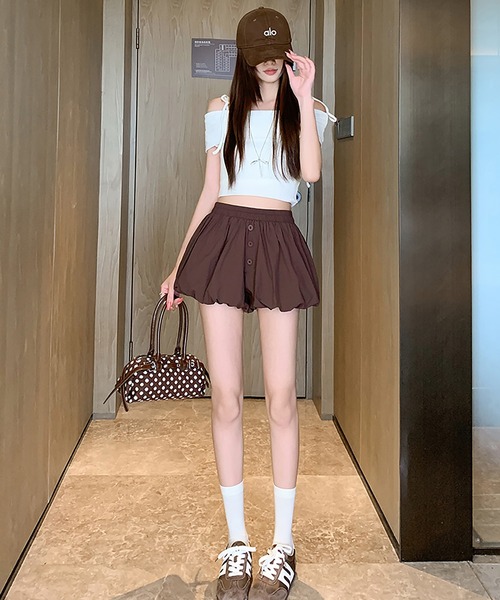 Girly Doll(ガーリードール)の「バルーンショートパンツ(その他パンツ・レディース・ホワイト/ブラウン/ブラック・L/M)」の19枚目の写真