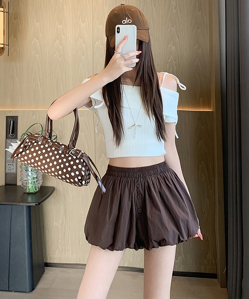 Girly Doll(ガーリードール)の「バルーンショートパンツ(その他パンツ・レディース・ホワイト/ブラウン/ブラック・L/M)」の10枚目の写真