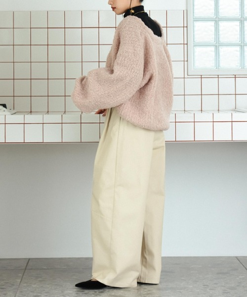 hinari(ヒナリ)の「カーブチノパンツ(チノパンツ・レディース・ベージュ/ブラウン/アイボリー・FREE/X-SMALL/SMALL)」の17枚目の写真