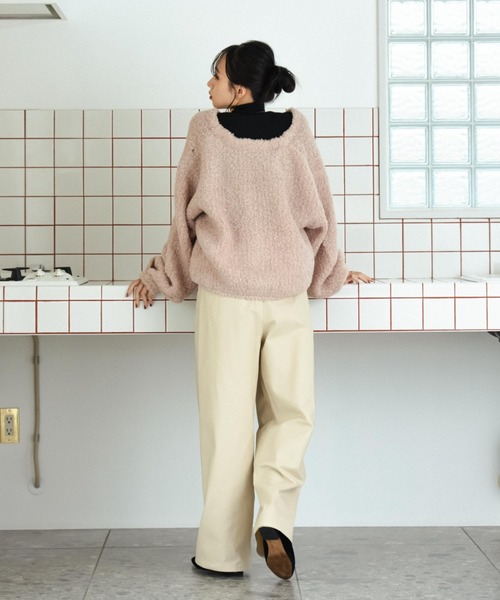 hinari(ヒナリ)の「カーブチノパンツ(チノパンツ・レディース・ベージュ/ブラウン/アイボリー・FREE/X-SMALL/SMALL)」の8枚目の写真