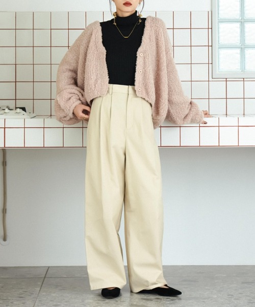 hinari(ヒナリ)の「カーブチノパンツ(チノパンツ・レディース・ベージュ/ブラウン/アイボリー・FREE/X-SMALL/SMALL)」の15枚目の写真
