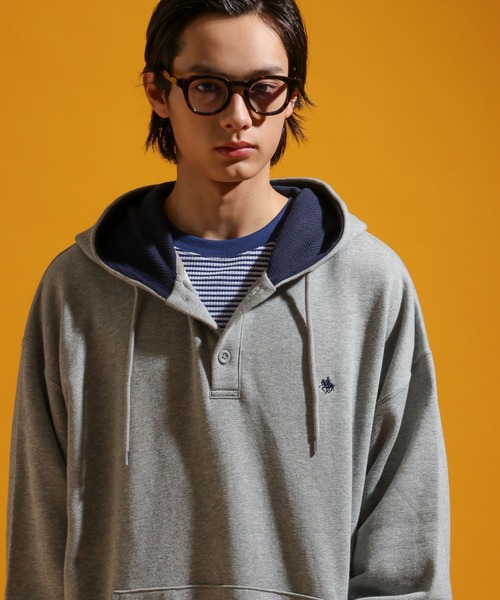 POLO BCS(ポロ ビーシーエス)の「【POLO British Country Spirit】コラボヘンリーネックパーカー(パーカー・メンズ・グレー/ネイビー・LARGE/MEDIUM)」の16枚目の写真