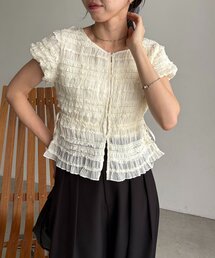 CAPRICIEUX LE'MAGE（カプリシューレマージュ）の「サイドリボンシャーリングブラウス（シャツ/ブラウス）」