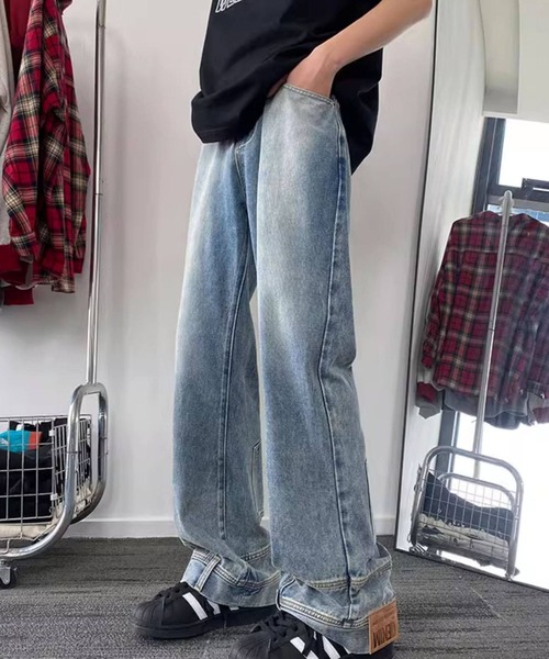 DOUBLE STEAL(ダブルスティール)の「DSヘムポケットデニム(デニムパンツ・メンズ・ブルー・X-LARGE/LARGE/MEDIUM/SMALL)」の1枚目の写真