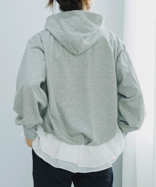 Sono（ソーノ）の「【SONO/ソーノ】[French Terry]　エアリーペタルフーディ（Tシャツ/カットソー・レディース・グレー/ホワイト/ブラック・F）」の17枚目の写真