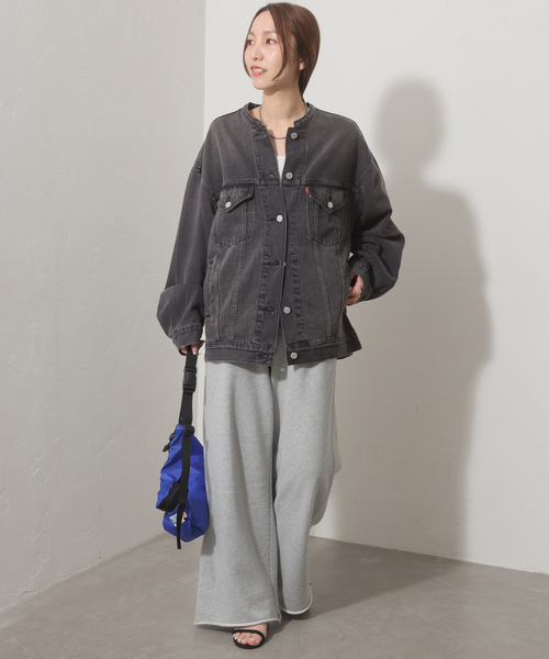別注【LEVI'S】COLLARLESS XL TRUCKER BK：デニムジャケット（デニム