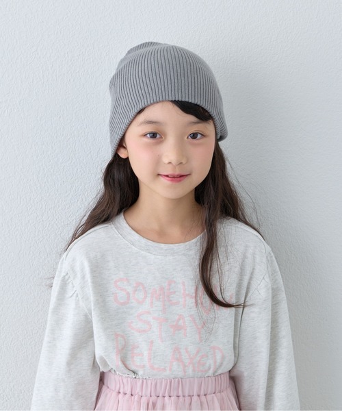 CIAOPANIC TYPY(チャオパニックティピー)の「【KIDS】ウール混リブニットビーニー(ニットキャップ/ビーニー・キッズ・グレー/ブラック/グリーン/ピンク・ONE SIZE)」の15枚目の写真