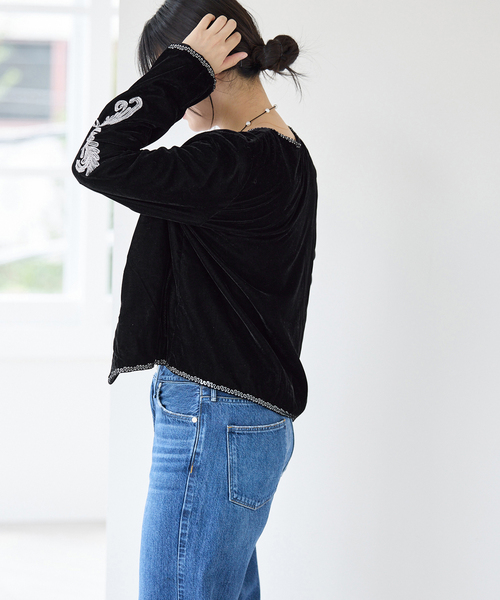 IENA(イエナ)の「COUTURE D'ADAM/クチュールドアダム Velvet Embroidery JK 26AW-200(その他アウター・レディース・ブラック・38)」の19枚目の写真