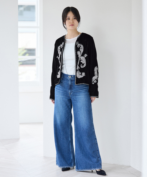 IENA(イエナ)の「COUTURE D'ADAM/クチュールドアダム Velvet Embroidery JK 26AW-200(その他アウター・レディース・ブラック・38)」の5枚目の写真