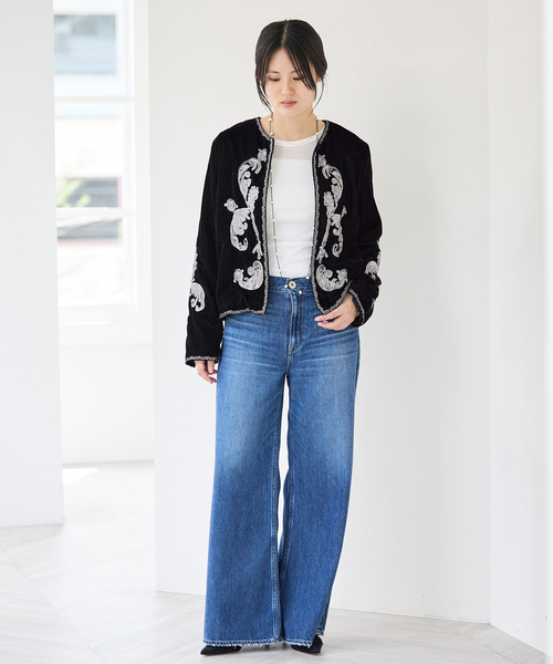 IENA(イエナ)の「COUTURE D'ADAM/クチュールドアダム Velvet Embroidery JK 26AW-200(その他アウター・レディース・ブラック・38)」の6枚目の写真