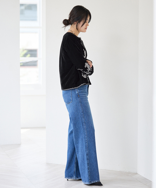 IENA(イエナ)の「COUTURE D'ADAM/クチュールドアダム Velvet Embroidery JK 26AW-200(その他アウター・レディース・ブラック・38)」の7枚目の写真