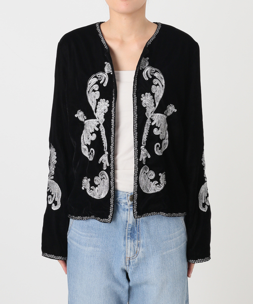 IENA(イエナ)の「COUTURE D'ADAM/クチュールドアダム Velvet Embroidery JK 26AW-200(その他アウター・レディース・ブラック・38)」の8枚目の写真