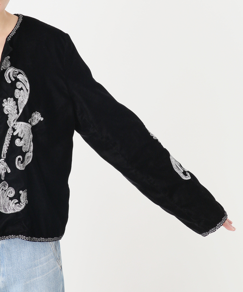 IENA(イエナ)の「COUTURE D'ADAM/クチュールドアダム Velvet Embroidery JK 26AW-200(その他アウター・レディース・ブラック・38)」の12枚目の写真