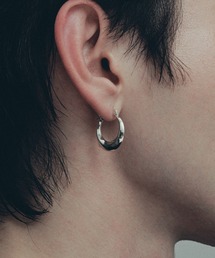 【silver925】 Moon Hoop Pierce / ムーンフープピアス