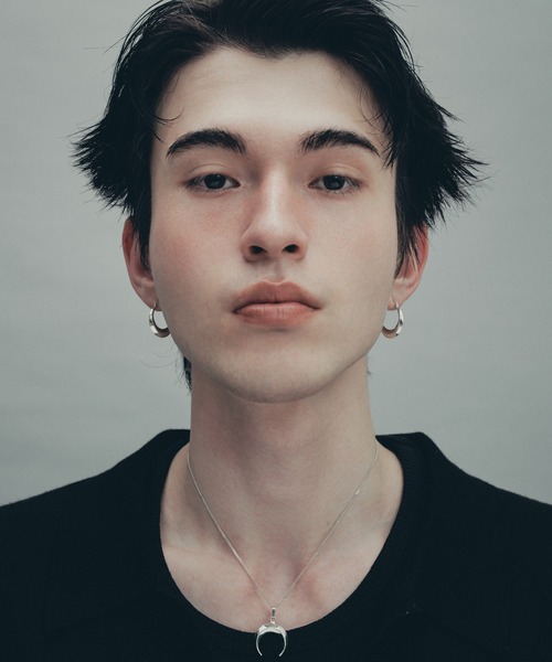 whoseA(フーシー)の「【silver925】 Moon Hoop Pierce / ムーンフープピアス(ピアス(両耳用)・メンズ・シルバー・FREE)」の3枚目の写真