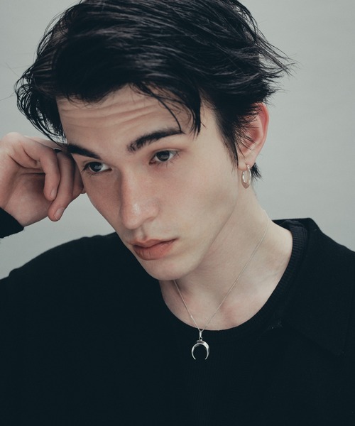 whoseA(フーシー)の「【silver925】 Moon Hoop Pierce / ムーンフープピアス(ピアス(両耳用)・メンズ・シルバー・FREE)」の7枚目の写真