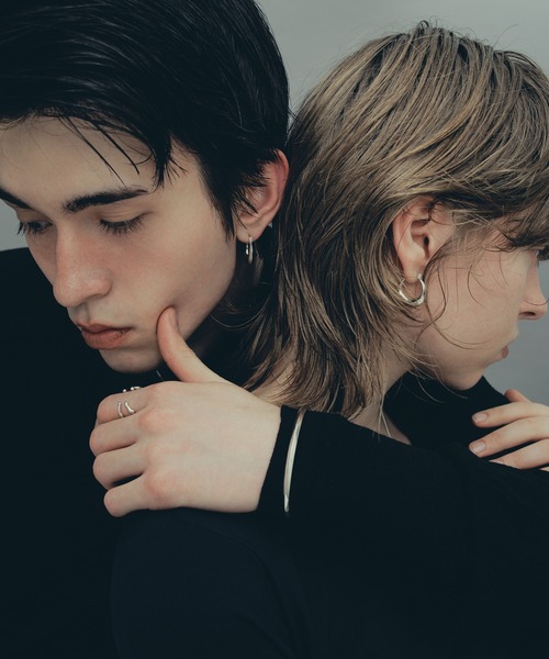 whoseA(フーシー)の「【silver925】 Moon Hoop Pierce / ムーンフープピアス(ピアス(両耳用)・メンズ・シルバー・FREE)」の10枚目の写真