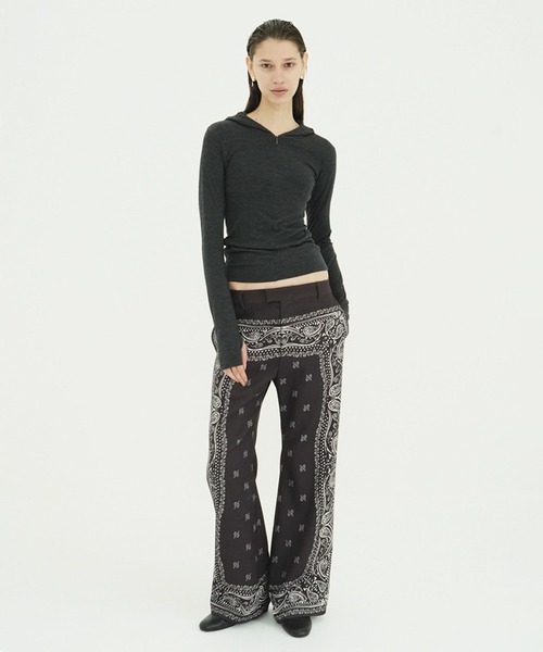CLANE(クラネ)の「LOW WAIST BANDANA PANTS(その他パンツ・レディース・ホワイト/ブラウン・2/1)」の11枚目の写真