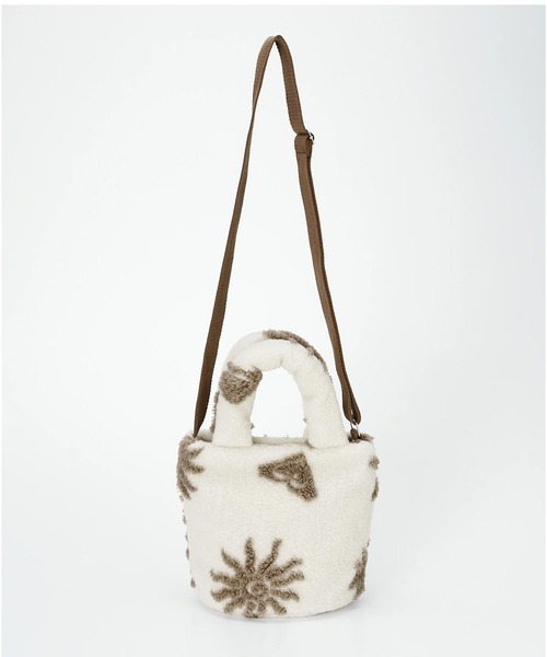 ROXY（ロキシー）の「ROXY/ロキシー ショルダーバッグ SOL AURA MINI BAG 2WAY ボア ショルダー RBG264307（ショルダーバッグ・レディース・ブルー/ベージュ/ホワイト・FREE）」の5枚目の写真