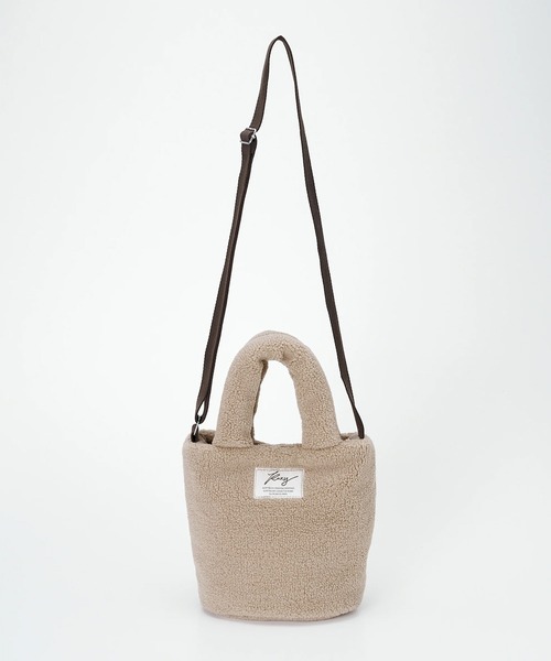 ROXY（ロキシー）の「ROXY/ロキシー ショルダーバッグ SOL AURA MINI BAG 2WAY ボア ショルダー RBG264307（ショルダーバッグ・レディース・ブルー/ベージュ/ホワイト・FREE）」の7枚目の写真